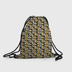 Мешок для обуви Yellow and white triangles on a black background