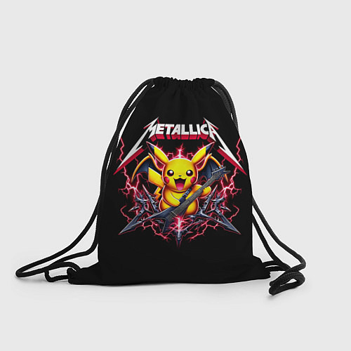Мешок для обуви Metallica - cool Pikachu / 3D-принт – фото 1