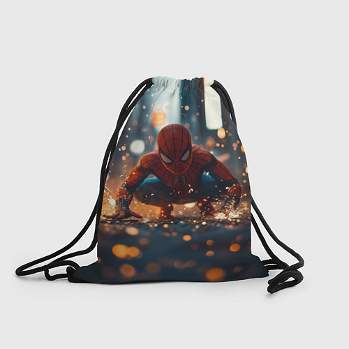 Мешок для обуви Человек паук и золотая пыльца / 3D-принт – фото 1