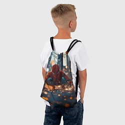 Рюкзак-мешок Человек паук и золотая пыльца, цвет: 3D-принт — фото 2