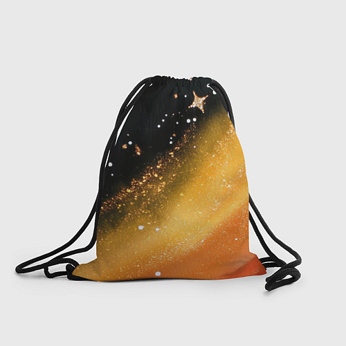 Мешок для обуви Черно-оранжевая блестящая текстура / 3D-принт – фото 1