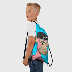 Рюкзак-мешок NFT pink ape, цвет: 3D-принт — фото 2