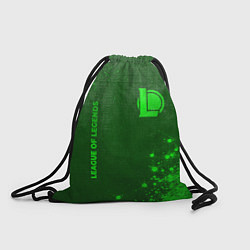 Рюкзак-мешок League of Legends - green gradient вертикально, цвет: 3D-принт