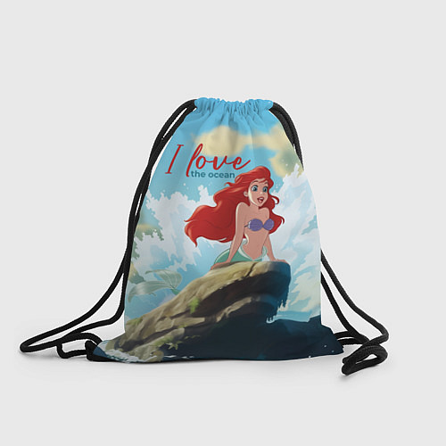 Мешок для обуви Ariel I love the ocean - русалка - beautiful big p / 3D-принт – фото 1