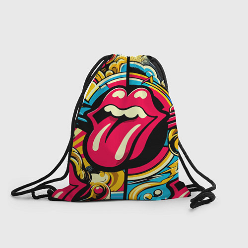 Мешок для обуви Rolling Stones logo - pop art pattern / 3D-принт – фото 1