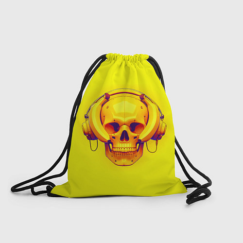 Мешок для обуви Yellow bananas skull - cyberpunk / 3D-принт – фото 1