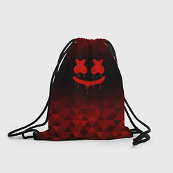 Рюкзак-мешок Marshmello red poly, цвет: 3D-принт