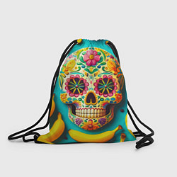 Мешок для обуви Череп и бананы - летняя композиция