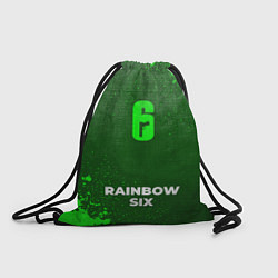 Рюкзак-мешок Rainbow Six - green gradient по-центру, цвет: 3D-принт