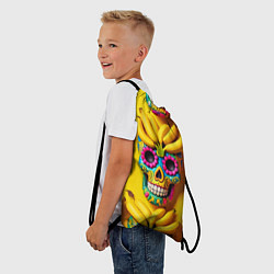 Рюкзак-мешок Мексиканские черепа и бананы - паттерн, цвет: 3D-принт — фото 2
