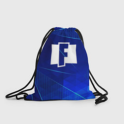 Рюкзак-мешок Fortnite blue poly, цвет: 3D-принт