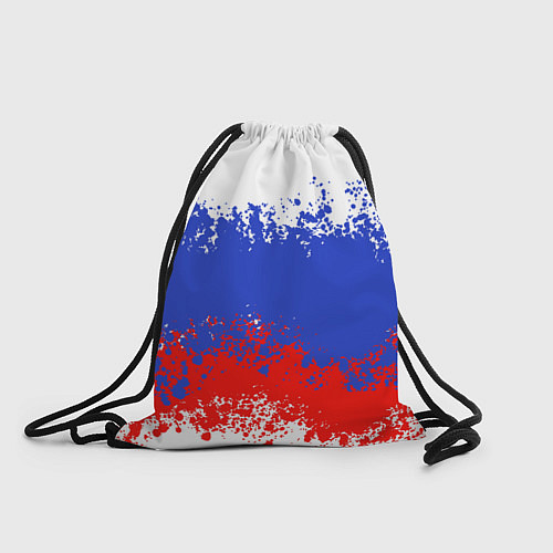 Мешок для обуви Флаг России в виде хаотичных пятен / 3D-принт – фото 1