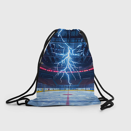 Мешок для обуви Удар молнии в хоккейную площадку / 3D-принт – фото 1