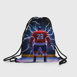 Рюкзак-мешок Хоккеист и молния, цвет: 3D-принт