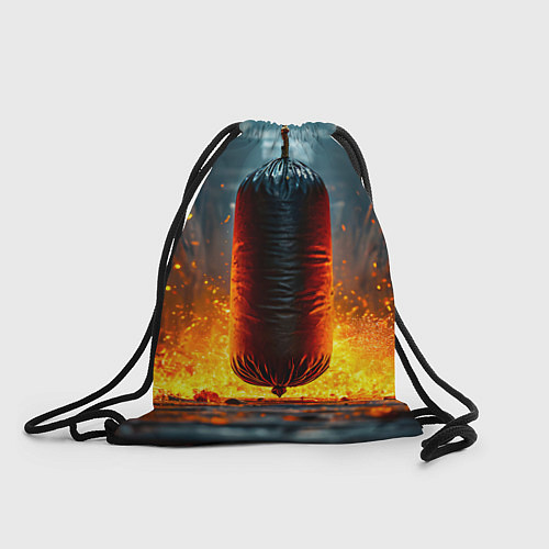 Мешок для обуви Боксерская груша в огне / 3D-принт – фото 1