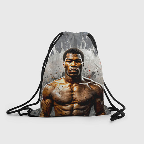 Мешок для обуви Мухаммед Али на сером / 3D-принт – фото 1