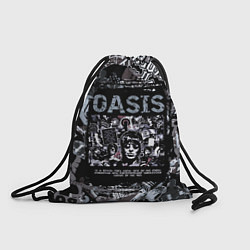 Рюкзак-мешок Oasis на фоне гитар, цвет: 3D-принт