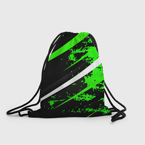 Мешок для обуви Color black and green / 3D-принт – фото 1