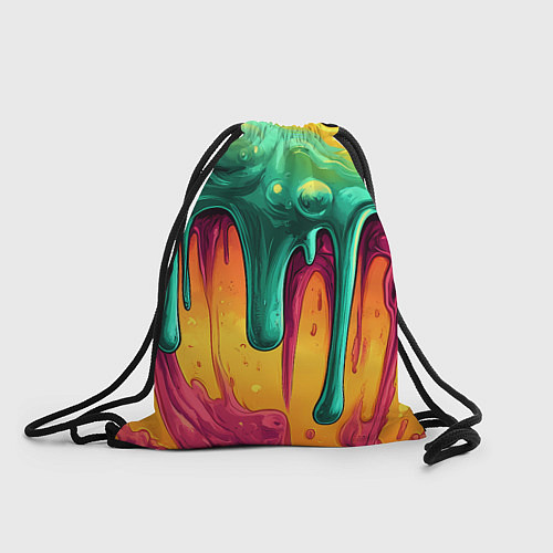 Мешок для обуви Зелено-оранжевая клякса / 3D-принт – фото 1