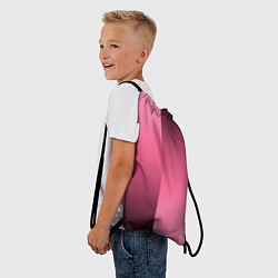 Рюкзак-мешок Розовый с затемнением градиент пополам, цвет: 3D-принт — фото 2