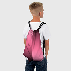 Рюкзак-мешок Розовый с затемнением градиент пополам, цвет: 3D-принт — фото 2