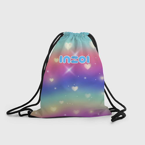 Мешок для обуви Inzoi радужный фон и сердечки / 3D-принт – фото 1
