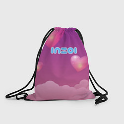 Рюкзак-мешок Inzoi сердечки и облака, цвет: 3D-принт