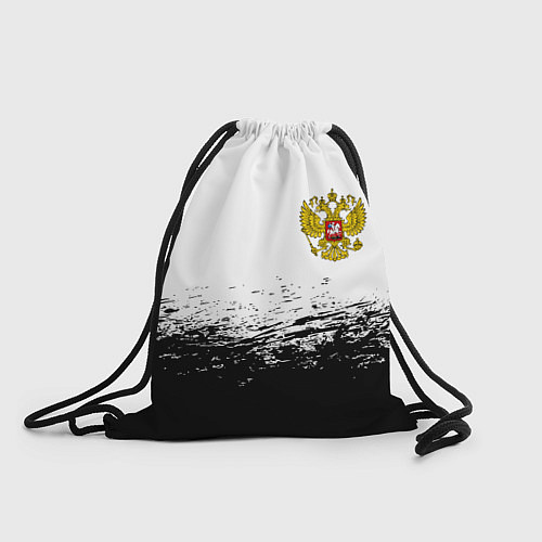 Мешок для обуви Россия черно белые краски / 3D-принт – фото 1