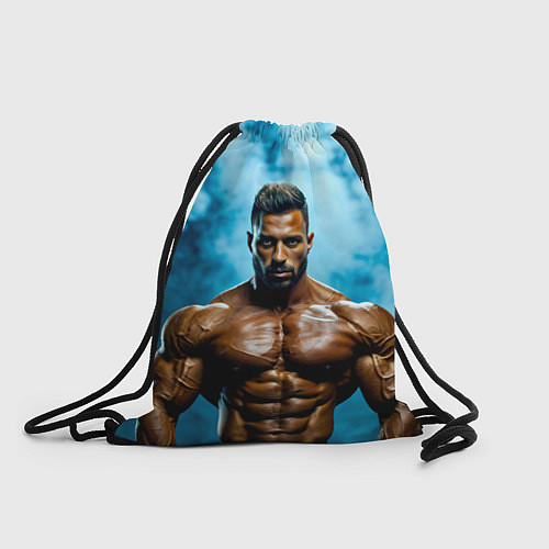 Мешок для обуви Бодибилдер в синем дыму / 3D-принт – фото 1