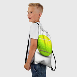 Рюкзак-мешок Теннисный мяч и черный дым, цвет: 3D-принт — фото 2