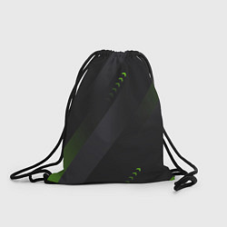 Рюкзак-мешок Color black green, цвет: 3D-принт