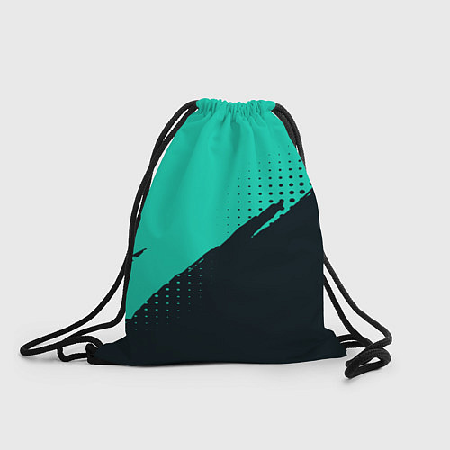 Мешок для обуви Color black light blue / 3D-принт – фото 1