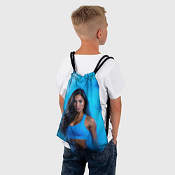 Рюкзак-мешок Фитоняшка в синем дыму, цвет: 3D-принт — фото 2