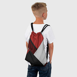 Рюкзак-мешок Color black red grey, цвет: 3D-принт — фото 2