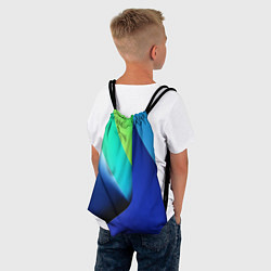 Рюкзак-мешок Color blue green, цвет: 3D-принт — фото 2