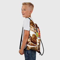 Рюкзак-мешок Победа 80 лет коллаж, цвет: 3D-принт — фото 2