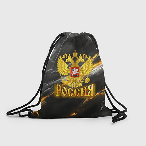 Мешок для обуви Россия черно-желтый фон / 3D-принт – фото 1