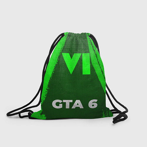 Мешок для обуви GTA 6 - green gradient по-центру / 3D-принт – фото 1