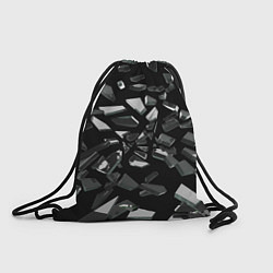 Рюкзак-мешок Абстрактный космический черный фон неоновых плит, цвет: 3D-принт