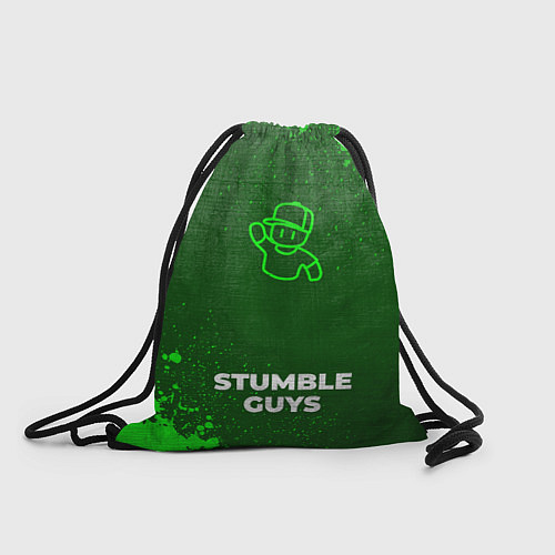 Мешок для обуви Stumble Guys - green gradient по-центру / 3D-принт – фото 1