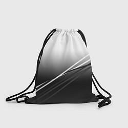Рюкзак-мешок Градиент с полосами из белого в тёмный, цвет: 3D-принт