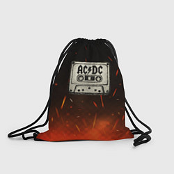Рюкзак-мешок ACDC лого на кассете, цвет: 3D-принт