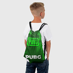 Рюкзак-мешок PUBG - green gradient по-центру, цвет: 3D-принт — фото 2