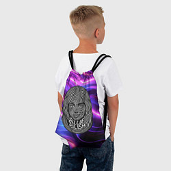 Рюкзак-мешок Портрет Билли Айлиш из линий, цвет: 3D-принт — фото 2
