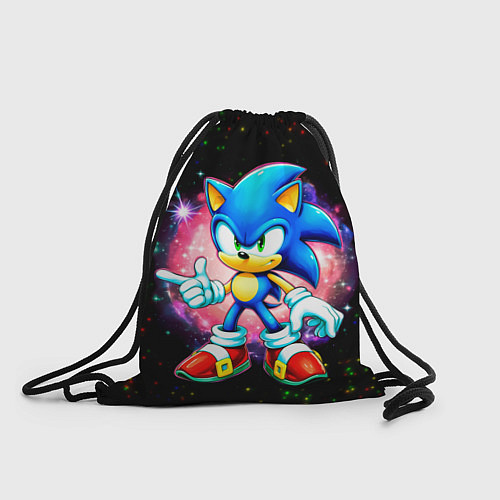 Мешок для обуви Sonic in space / 3D-принт – фото 1
