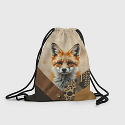Рюкзак-мешок Удивительный рыжий лисёнок, цвет: 3D-принт