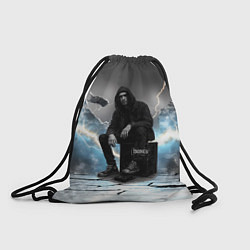 Рюкзак-мешок Bones на фоне молний, цвет: 3D-принт