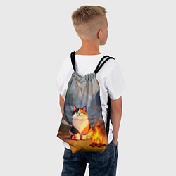 Рюкзак-мешок Котик в кубическом мире, цвет: 3D-принт — фото 2