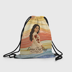 Рюкзак-мешок Lana Del Rey в платье с цветами, цвет: 3D-принт