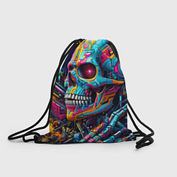 Мешок для обуви Cyber skull - pattern